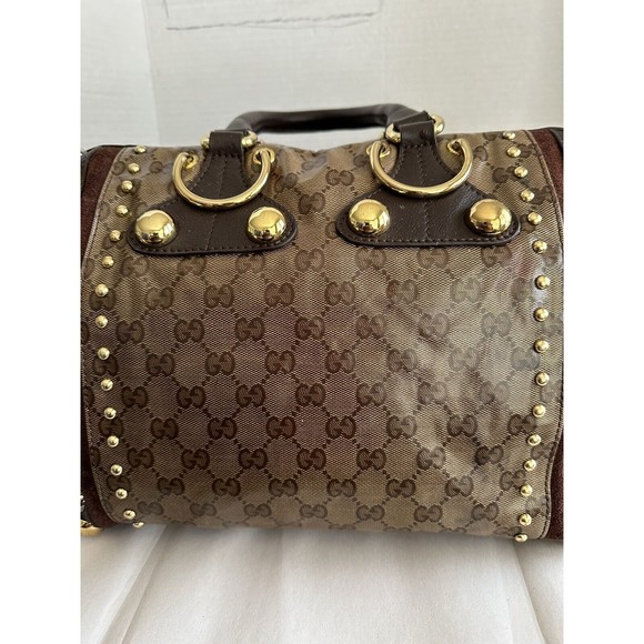 GUCCI  Babushka bag, Need Small Repair To Grommet, Some Slight Discolorations - Picture 8 of 16